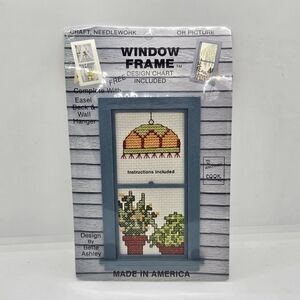NEW Another Look Window Frame for cross stitch in blue-gray
